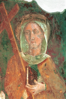 Cristo crocifisso con la Madonna, San Giovanni evangelista, Sant`Ansovino, Sant